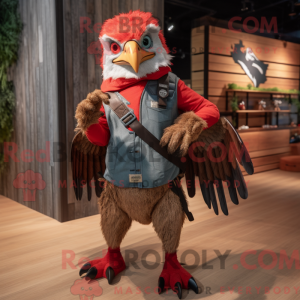 Red Hawk maskot kostume...