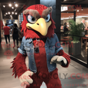 Red Hawk mascot costume...