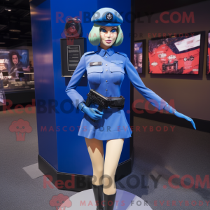 Blue Gi Joe maskot kostume...