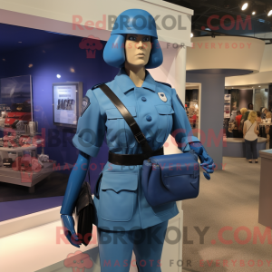 Blue Gi Joe maskot kostume...