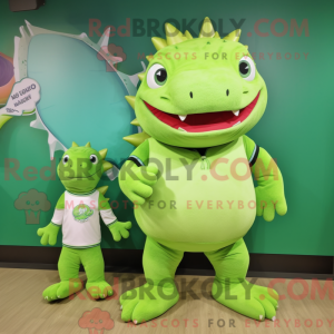 Postava maskota Lime Green...