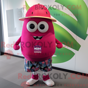 Magenta melonmaskot...