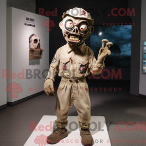 Figura de máscara de zumbi...