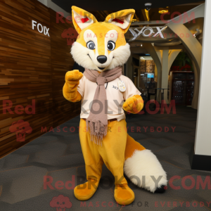Gold Fox-maskotdraktfigur...