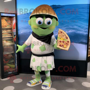 nan Falafel mascot costume character dressed with a Board Shorts and Caps