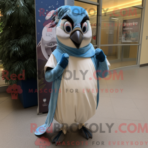 Cream Blue Jay mascot...