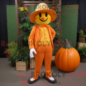 Orange Scarecrow mascot...