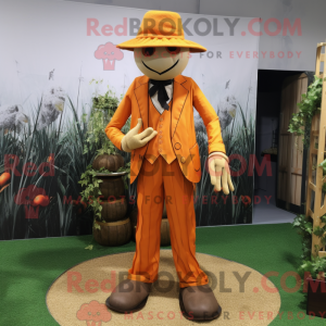 Orange Scarecrow mascot...