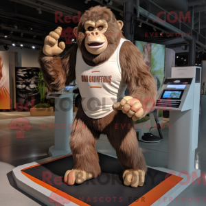 Postava maskota Tan Gorilla...