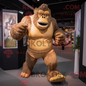 Postava maskota Tan Gorilla...