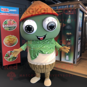  Falafel mascotte kostuum...