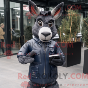 Navy Donkey mascot costume...