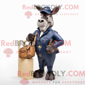 Navy Donkey mascot costume...