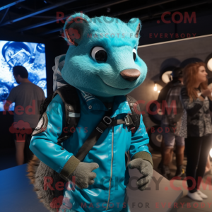 Cyan Mongoose mascot...