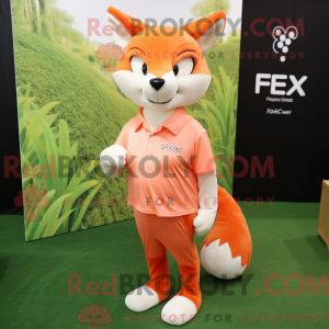 Peach Fox mascottekostuum...