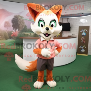 Peach Fox mascot costume...
