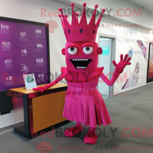 Magenta King maskot kostume...