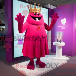 Magenta King maskot kostume...