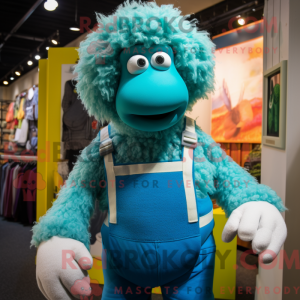 Cyan Merino Sheep mascot...