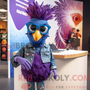 Purple Peacock mascot...