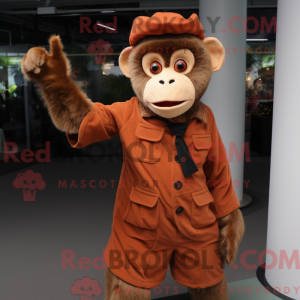 Rust Capuchin Monkey maskot...