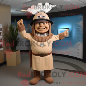 Tan Chief mascot costume...