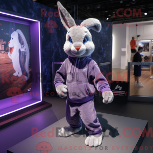 Purple Wild Rabbit mascot...