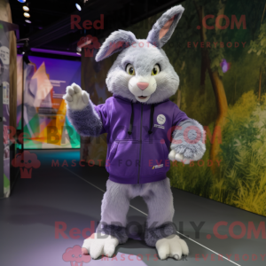 Purple Wild Rabbit mascot...