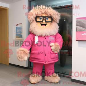 Pink Chief-maskotdraktfigur...