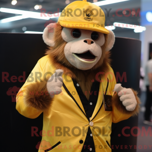 Gul Capuchin Monkey maskot...