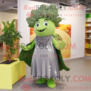 Gray Broccoli mascot...