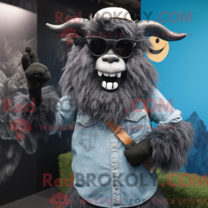 Black Yak mascot costume...