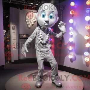 Silver Candy mascot costume...