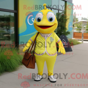 Lemon Yellow Salmon mascot...
