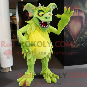 Lime Green Gargoyle mascot...