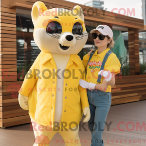 Citrongul Weasel maskot...