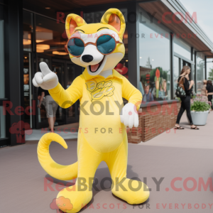 Lemon Yellow Weasel mascot...