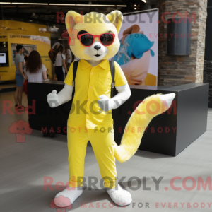 Lemon Yellow Weasel mascot...