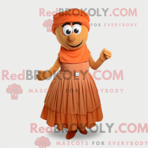 Rust Apricot mascot costume...