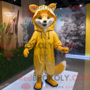 Gold Fox mascot costume...