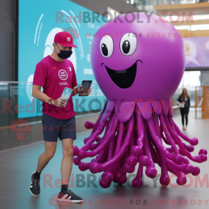 Magenta Jellyfish mascot...