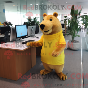 Yellow Capybara mascot...