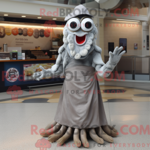 Gray Fried Calamari mascot...