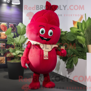 Red Turnip mascot costume...