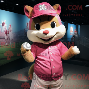 Pink Chipmunk mascot...