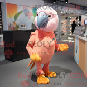 Peach Parrot mascot costume...