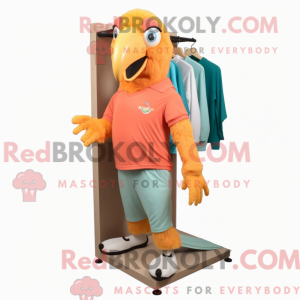 Peach Parrot mascot costume...