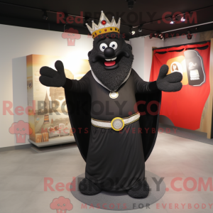 Sort konge maskot kostume...