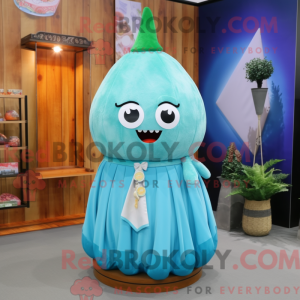 Himmelblå melon maskot...