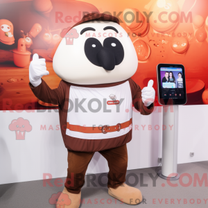 Tan Moussaka mascot costume...